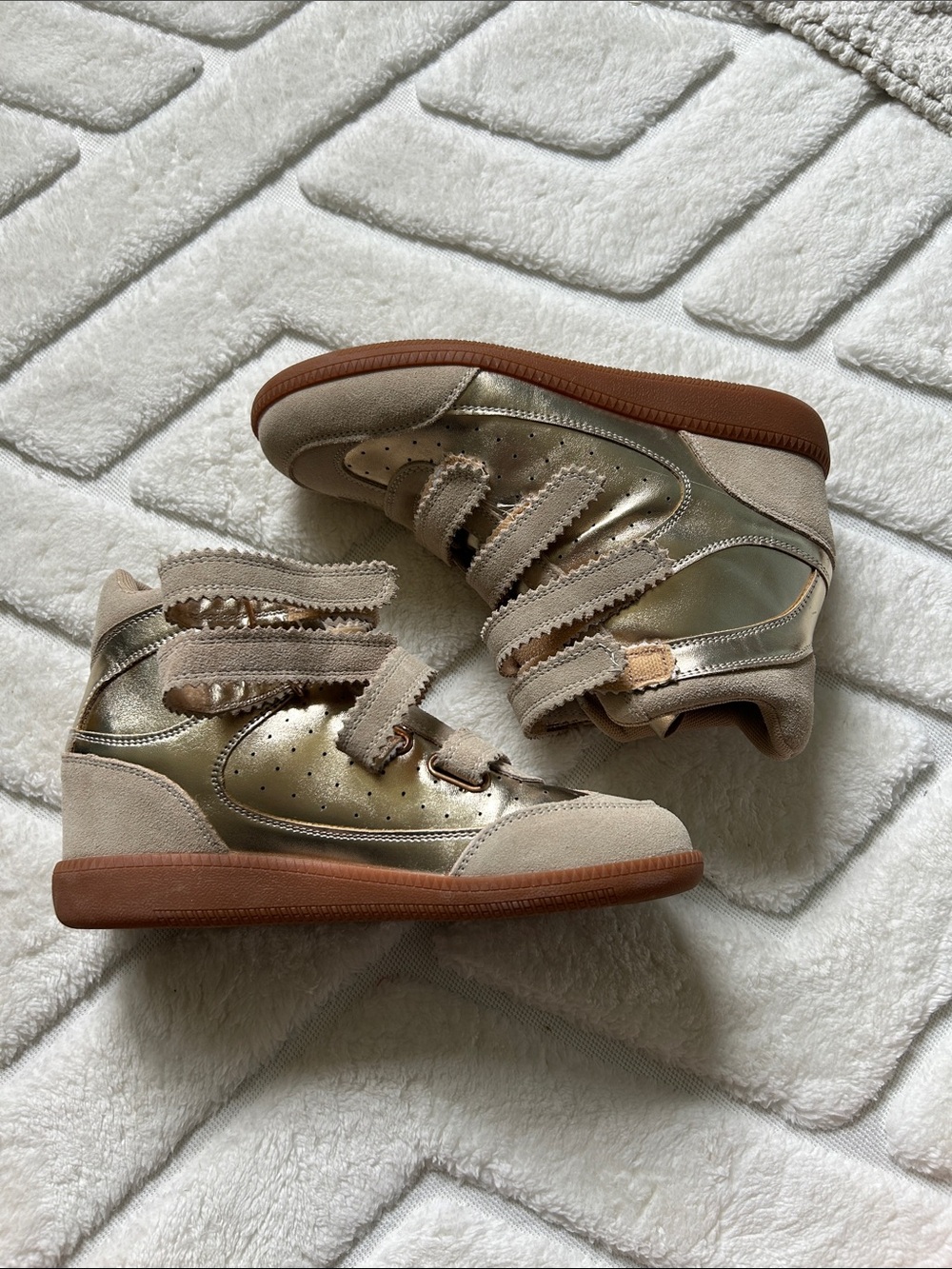 Project Cloud Marant Wedge Sneakers in Gold